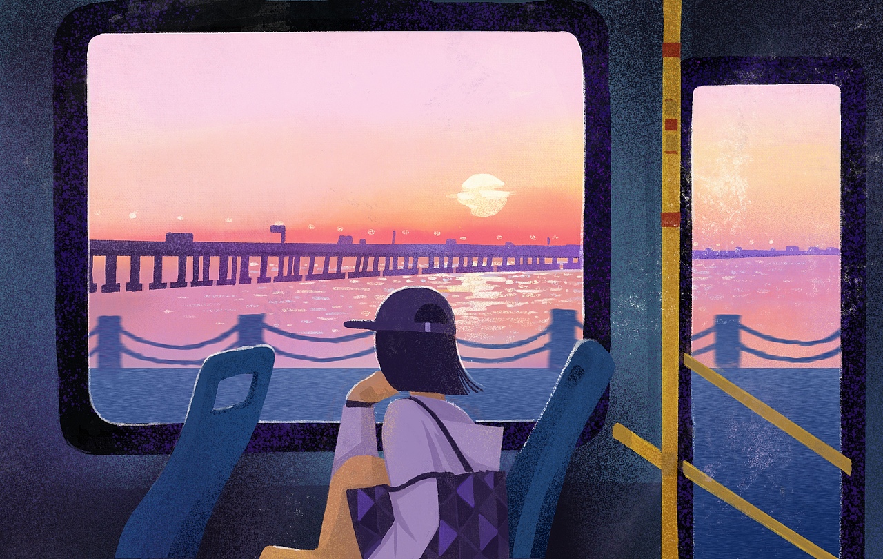 卷宗wallpaper*2023年《绿色出行》公交卡插画设计