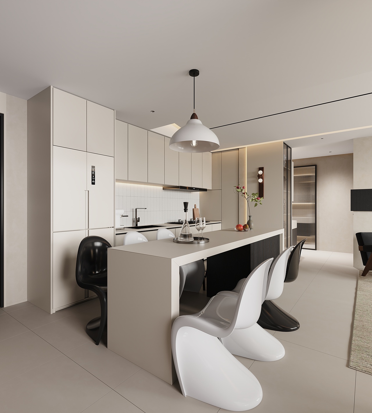 近期渲染 现代奶油公寓（图ZMzYyMDM0NTcy） - 家装设计 - 站酷设计师止果视觉原创素材 - 站酷ZCOOL