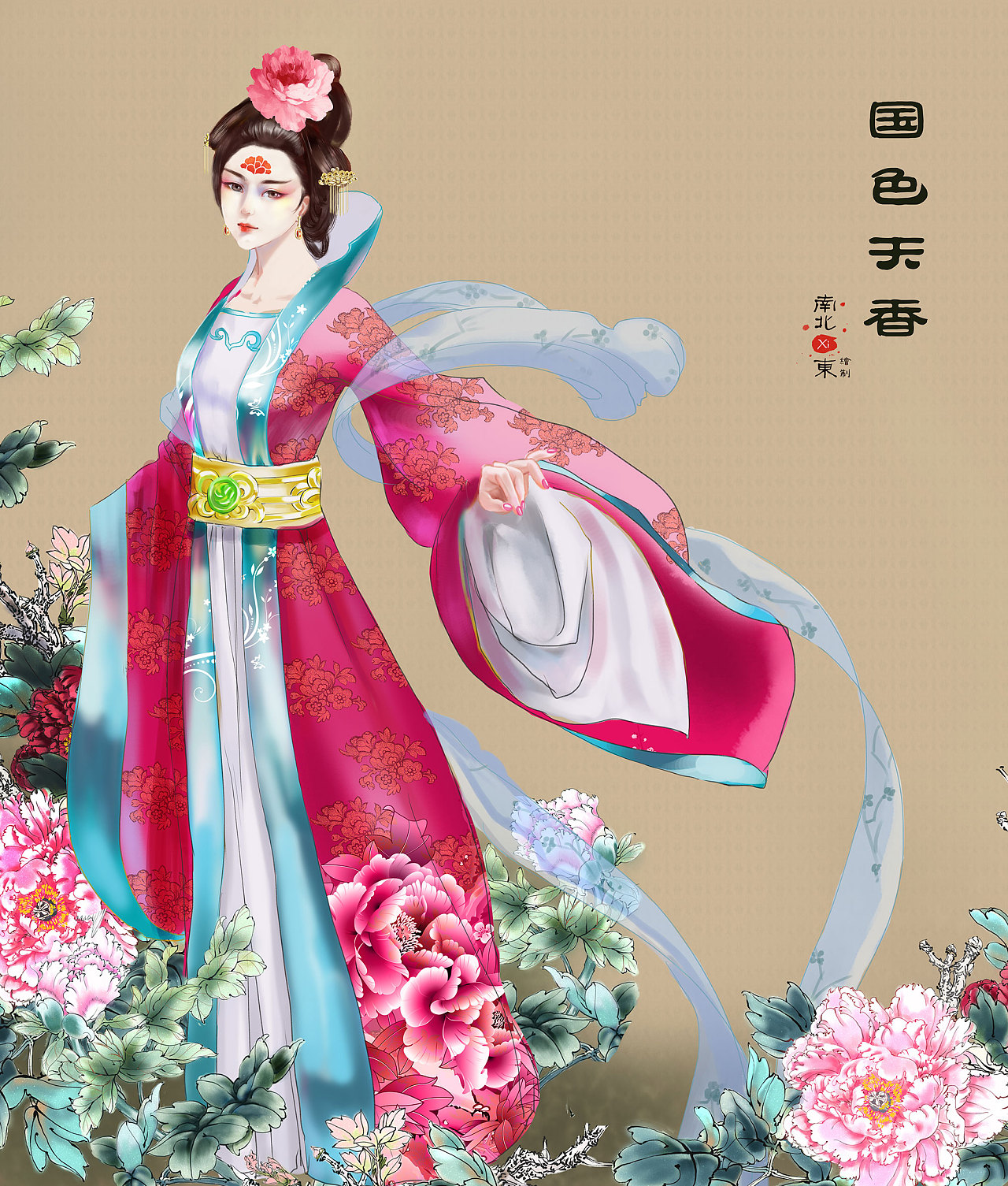 古风创作贵妃国色天香