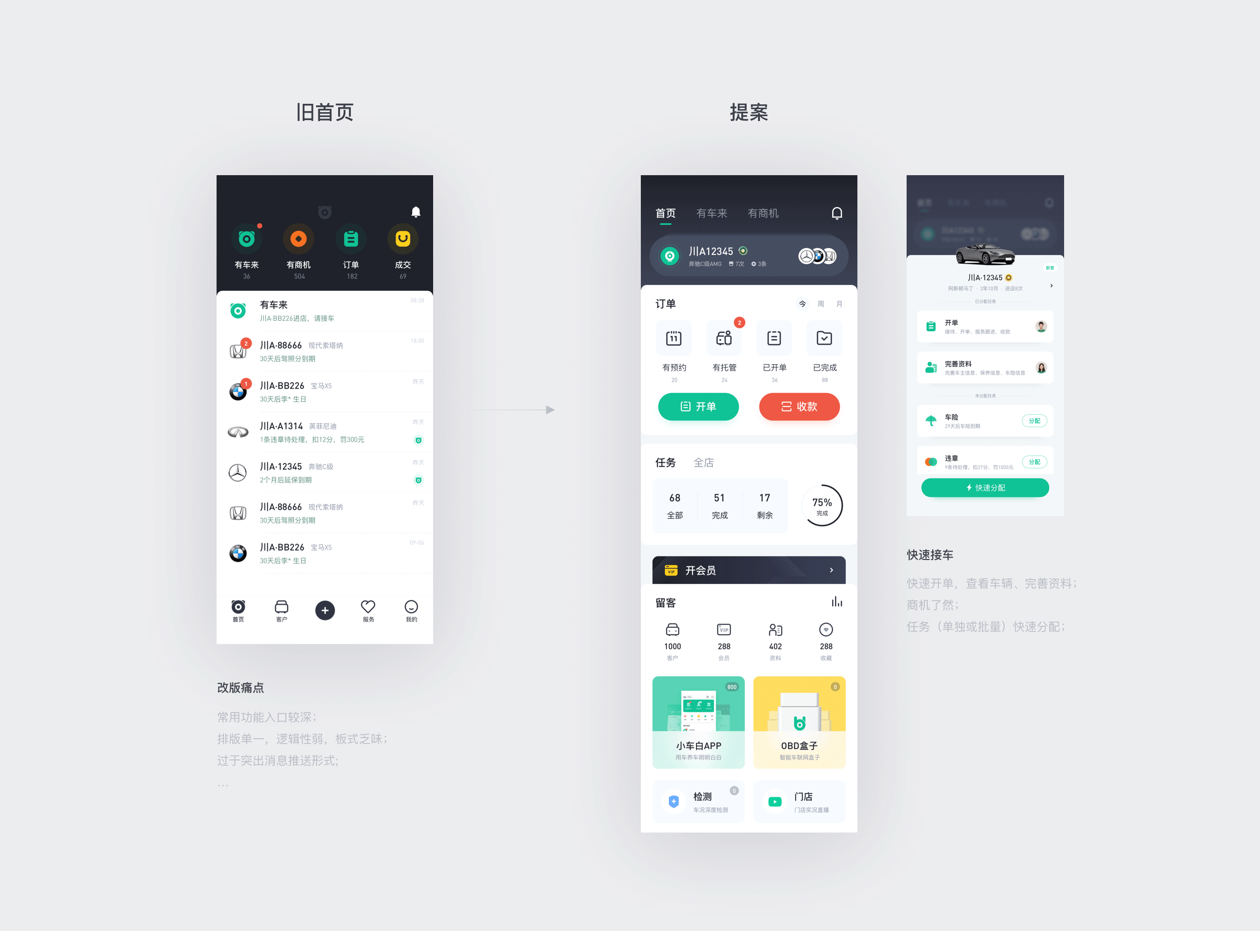 汽车后市场APP|V0.9.5首页优化|V0.9任务|工作回顾(图ZMjc0ODU4NzYw) - APP界面 - 站酷设计师陈兵BEAN原创素材 - 站酷ZCOOL