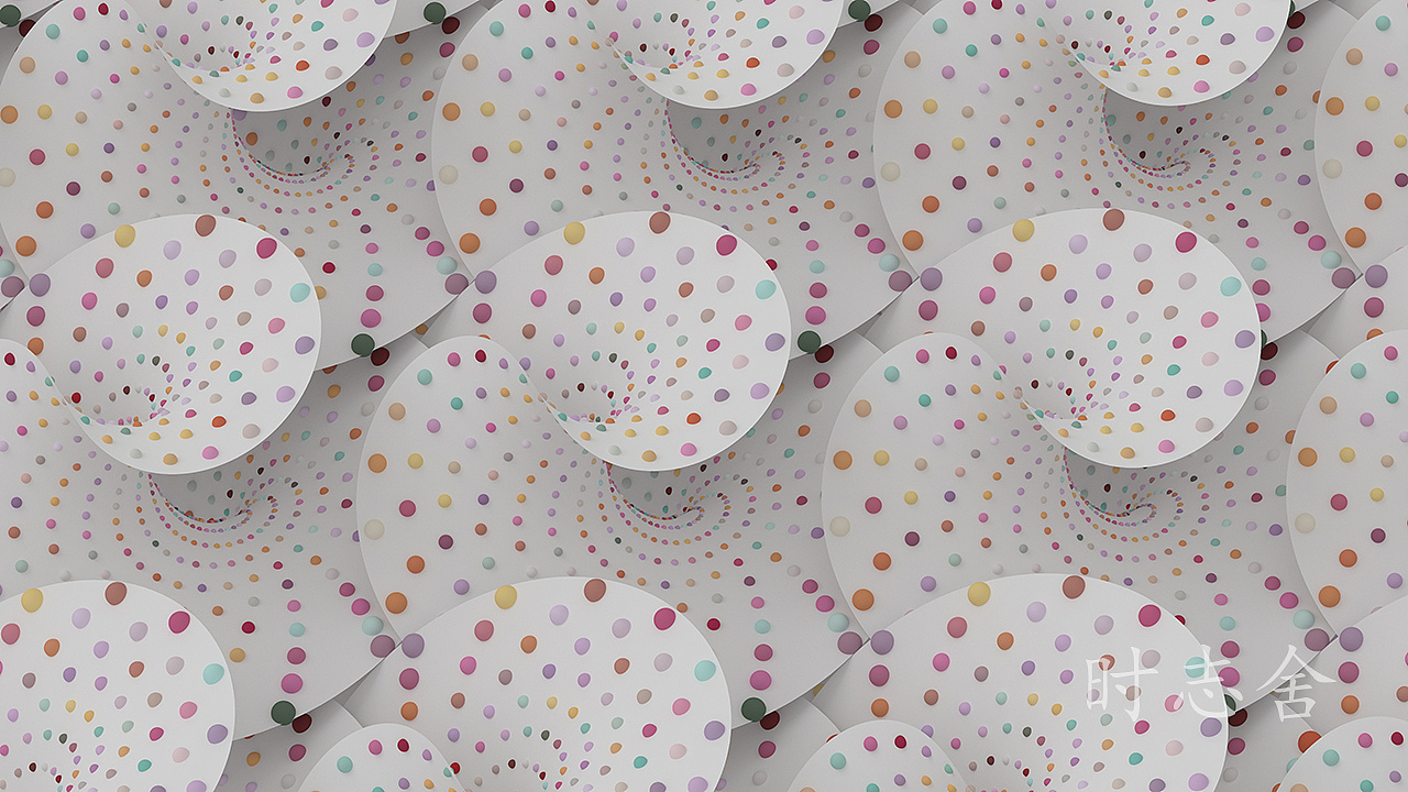 c4d渲染多彩图案背景