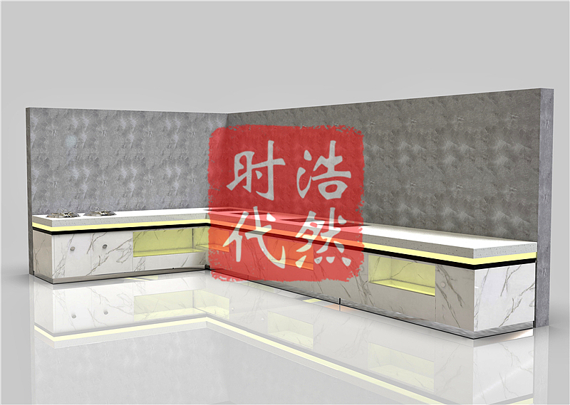 学校施工食堂自助餐台设计定制 自助取餐台定制
