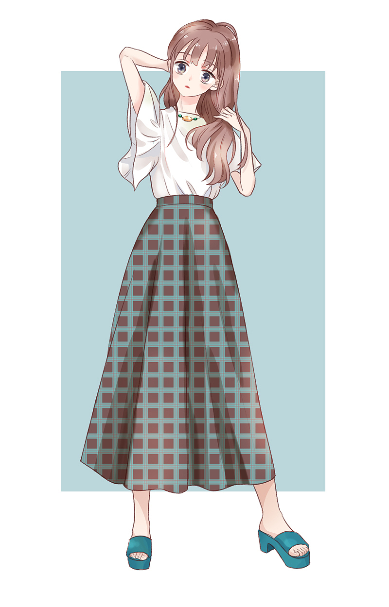 一组最近的漫画人物服饰搭配练习