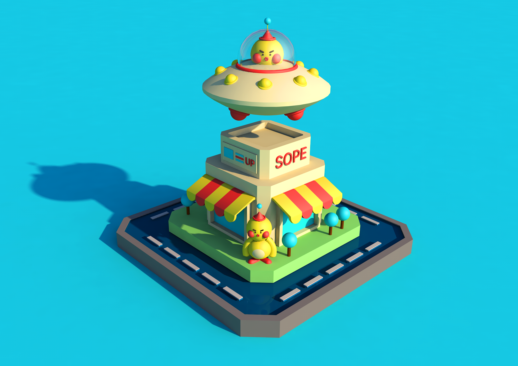 c4d小练习|三维|其他三维|大竹宝 - 原创作品 - 站酷 (zcool)