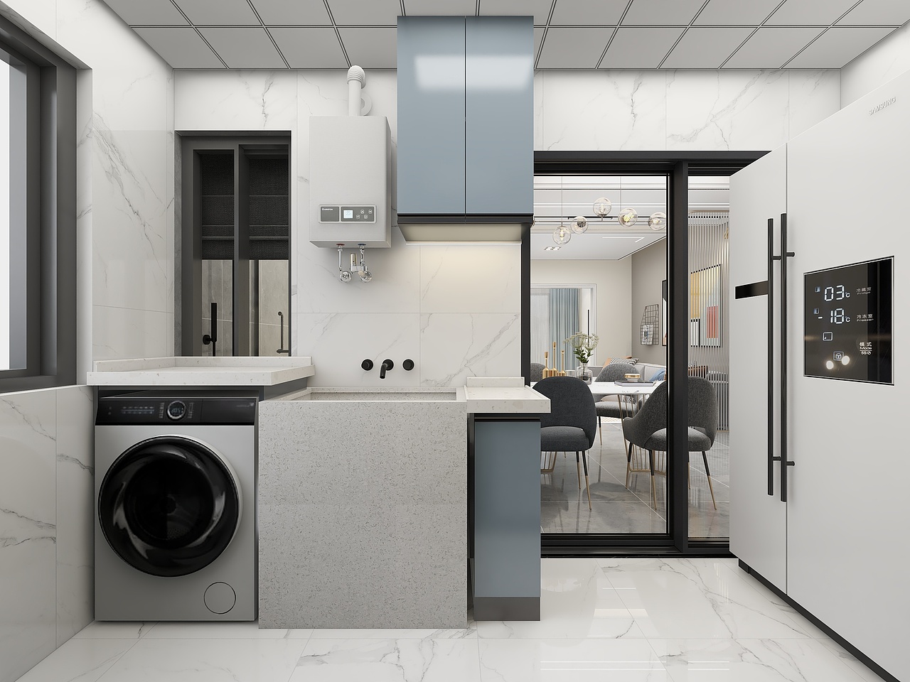 四川广安华冠城(99平方现代简约三居室)