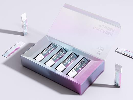 “倾海倾城”胶原蛋白保健品包装设计礼盒盒型结构设计