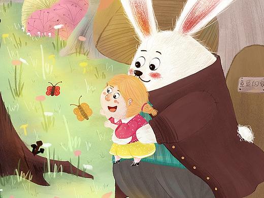 【儿童插画】兔先生跟小妹妹的假期