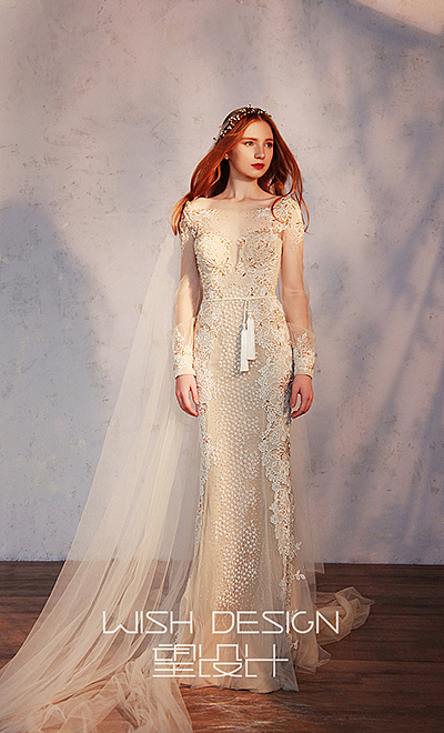 精灵之吻,兰奕新款婚纱设计