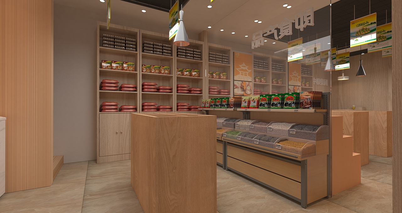 粮油店铺设计（图ZMjQwMDgwMTUy） - 建筑/空间 - 站酷设计师高呀高原创素材 - 站酷ZCOOL