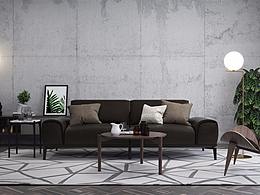 现代简约风格客厅家具陈设