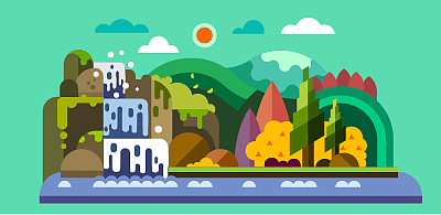 3165 涂家旺
制作描述:这次的课堂作业小插画十分用心,老师布置完作业就立马去找图开始绘制,完成后经过老师的指导改进了许多,自己也对ai工具更加熟悉了<br>风景描述:这张图绘制了瀑布,山,河流,还有森岭,以一种卡通插画形式体现出这个地方很美丽<br>成长语录:只要学不死就往死里学