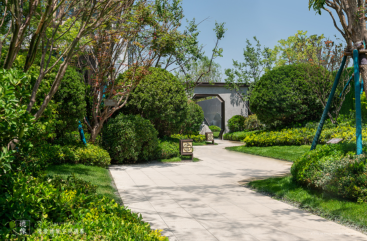 园林摄影石家庄兆佳业悦峰景观示范区实景拍摄