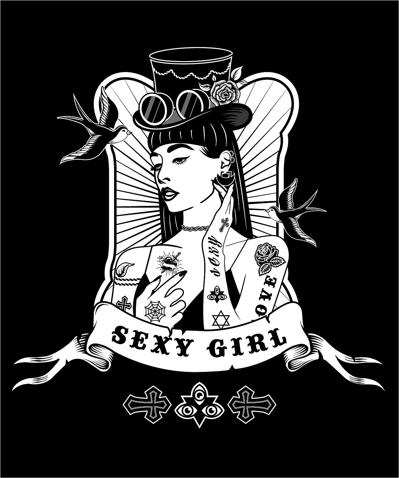 朋克西海岸女郎（图ZMjIwNDM5Mzgw） - 商业插画 - 站酷设计师镱境原创素材 - 站酷ZCOOL