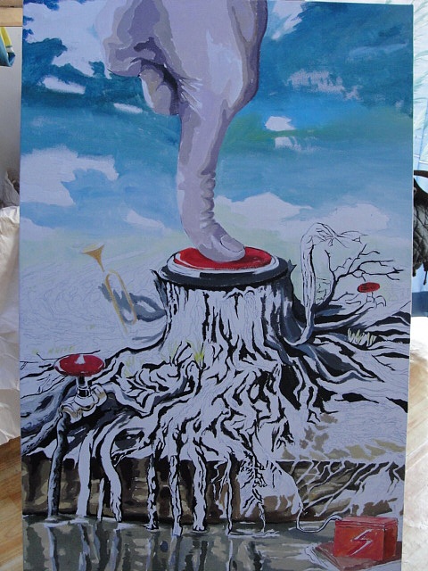 毕业设计（公益插画）绘画 油画 作品（图ZMjE5ODU5NDA=） - 概念设定 - 站酷设计师雷锋视觉品宣部原创素材 - 站酷ZCOOL