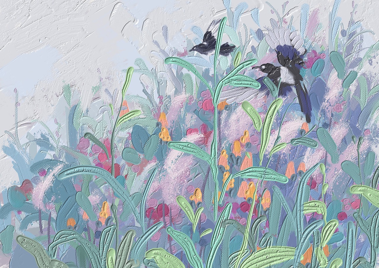 油画风印象春天（图ZMjk0MTQ3MzY4） - 商业插画 - 站酷设计师樂的樂兮原创素材 - 站酷ZCOOL