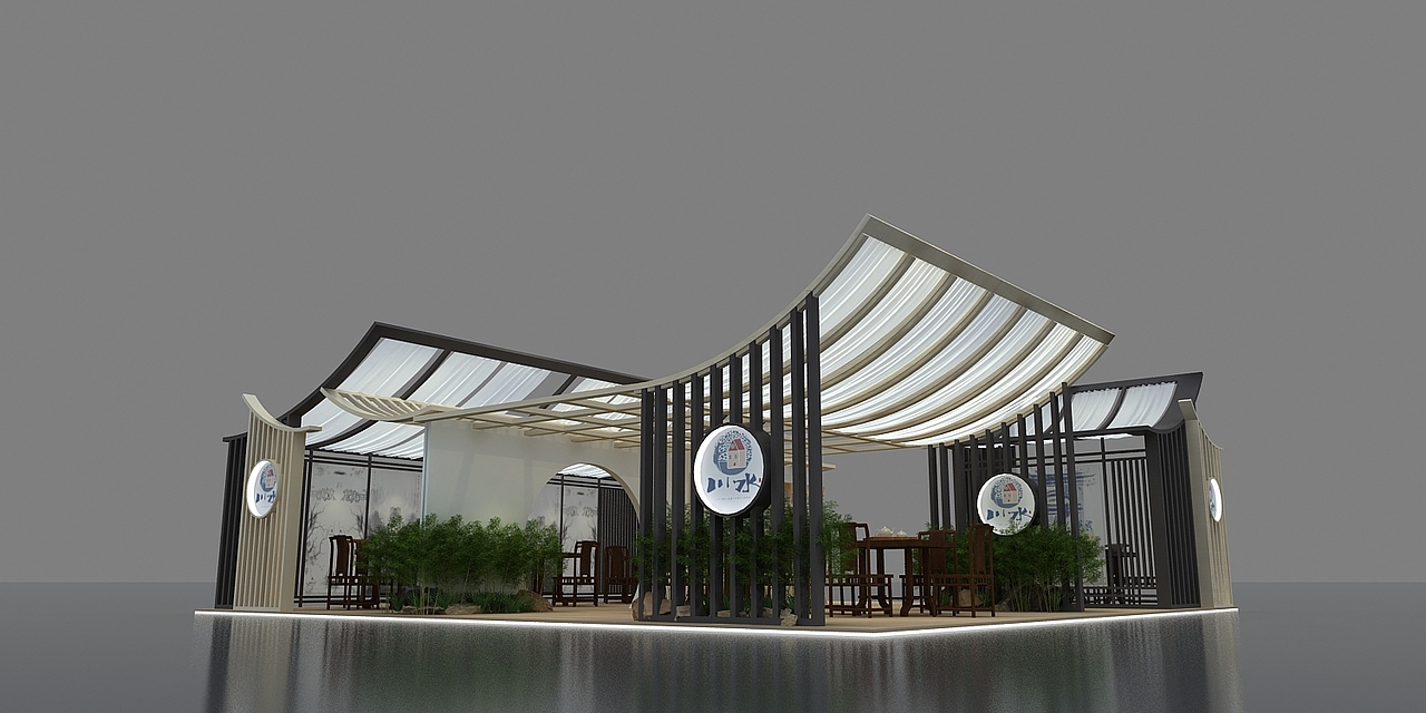 川水古风展 3D效果图设计（图ZMTkzNzMxODg4） - 其他三维 - 站酷设计师Bigggg原创素材 - 站酷ZCOOL