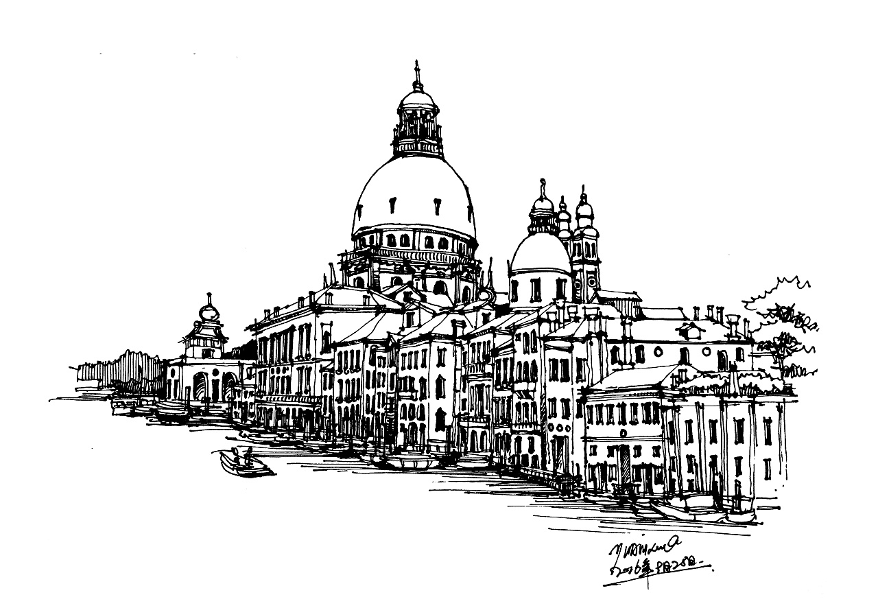 发一波近期钢笔手绘建筑作品