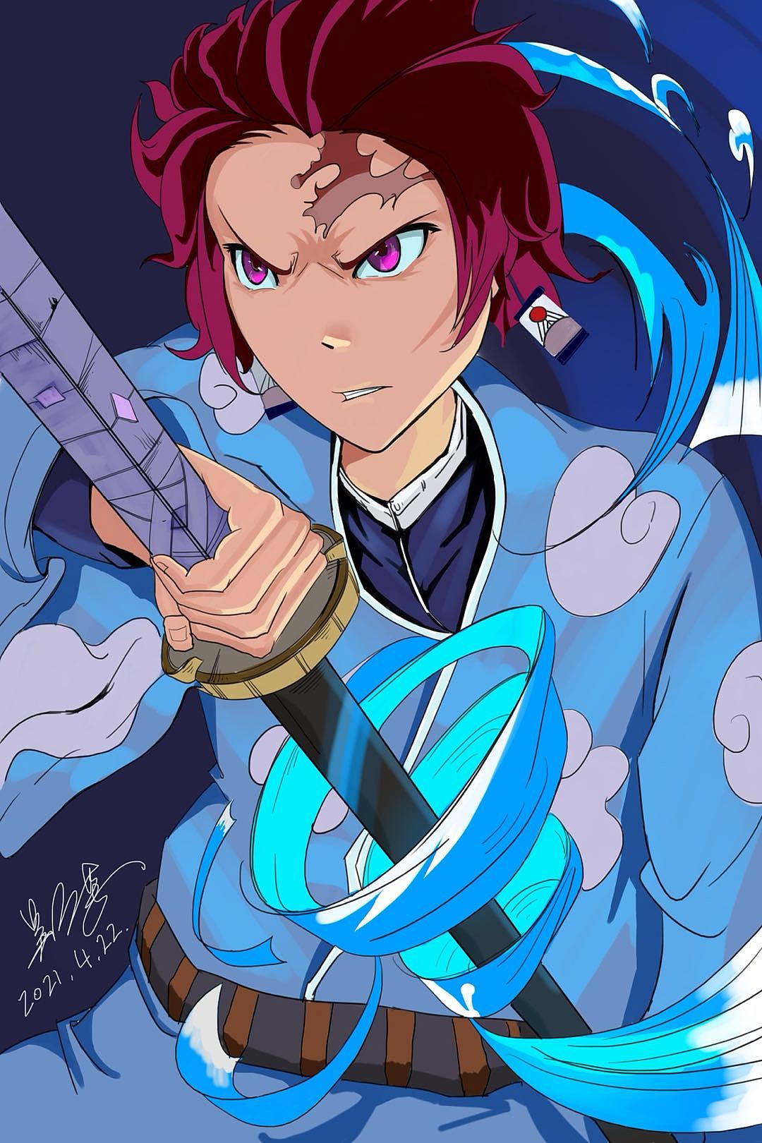 水之呼吸|动漫|单幅漫画|小广荣 - 原创作品 - 站酷 (zcool)