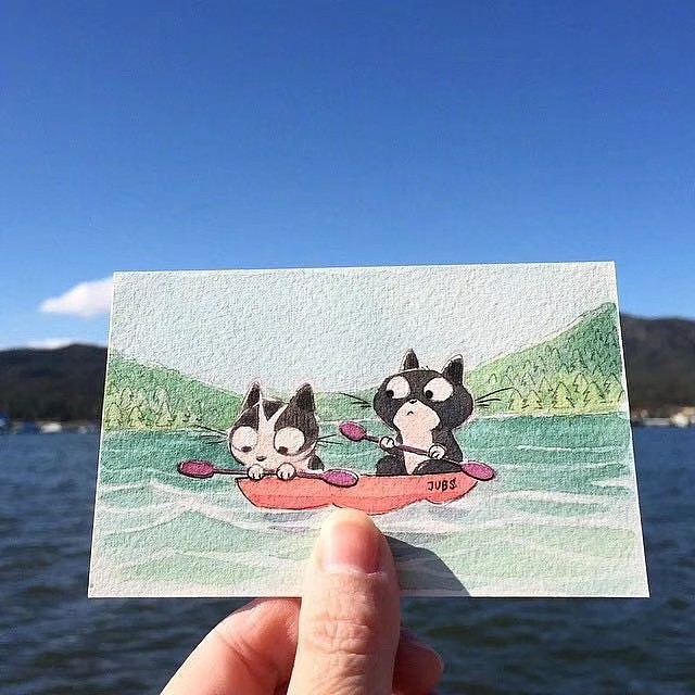 清新手绘（图ZMTI5Mjc0NjA0） - 艺术插画 - 站酷设计师一只虎斑喵呀原创素材 - 站酷ZCOOL