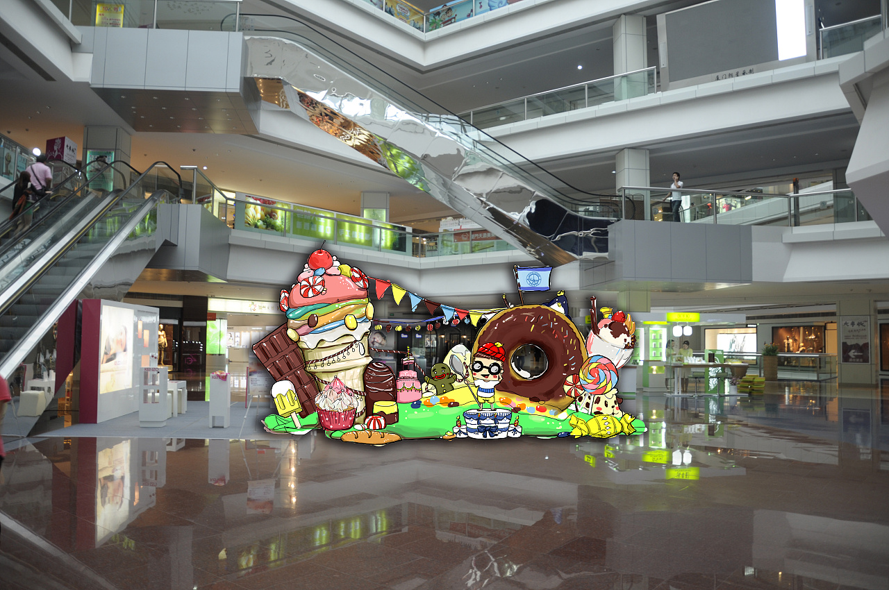 商场dp点设计——主题甜品岛