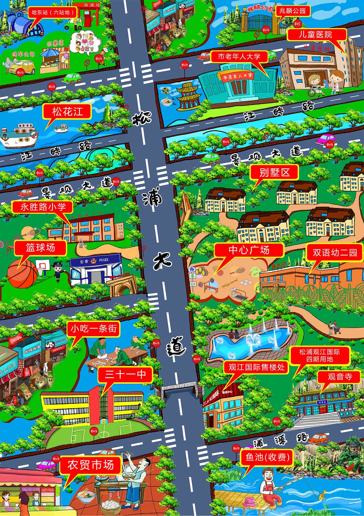 原创作品:插画手绘生活示意图