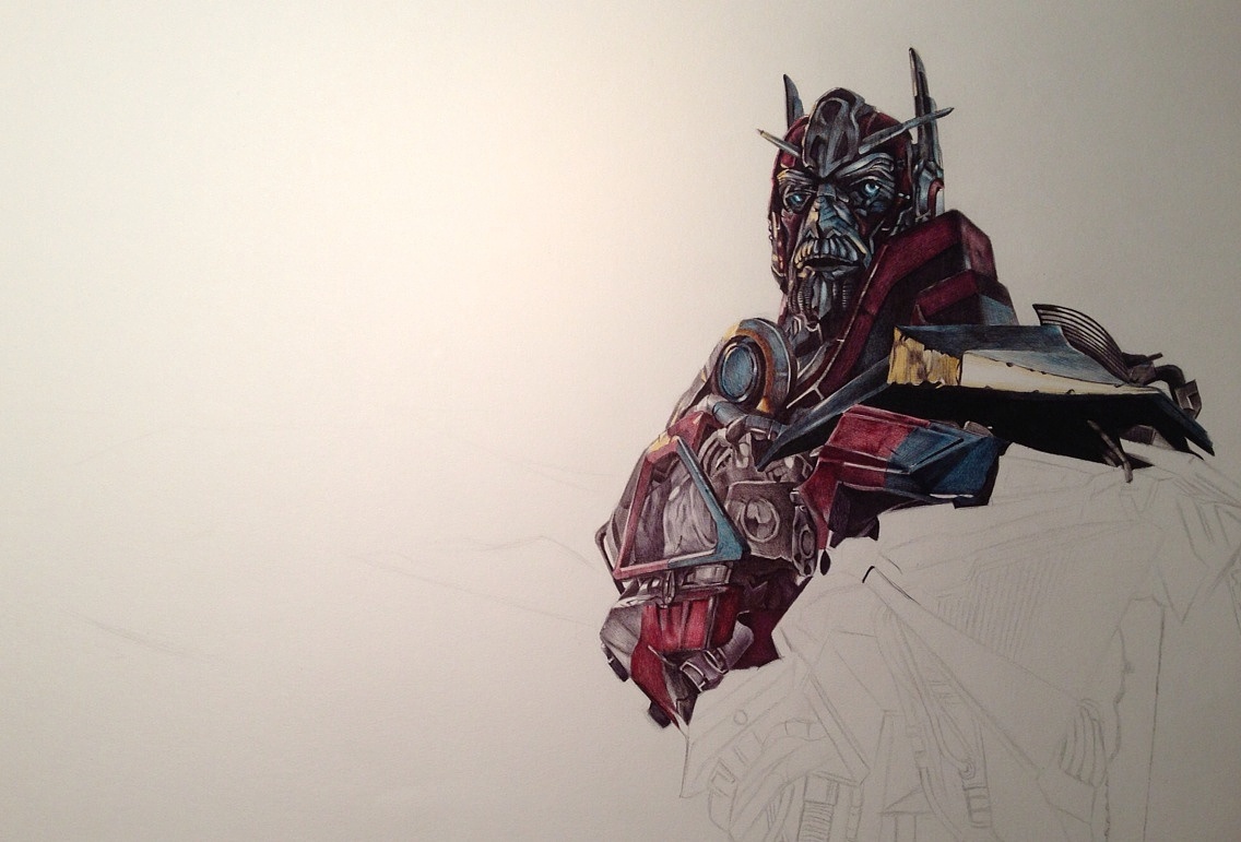 圆珠笔手绘变形金刚 御天敌（图ZMTU0MjEzMTAw） - 绘画 - 站酷设计师芋头Prime原创素材 - 站酷ZCOOL