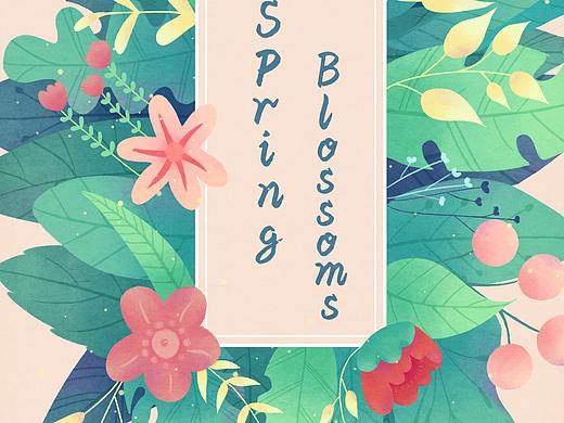 植物海報（個人主頁-ZNTcwMDM3MzY=） - 商業(yè)插畫 - 站酷設(shè)計師千俞77原創(chuàng)素材 - 站酷ZCOOL