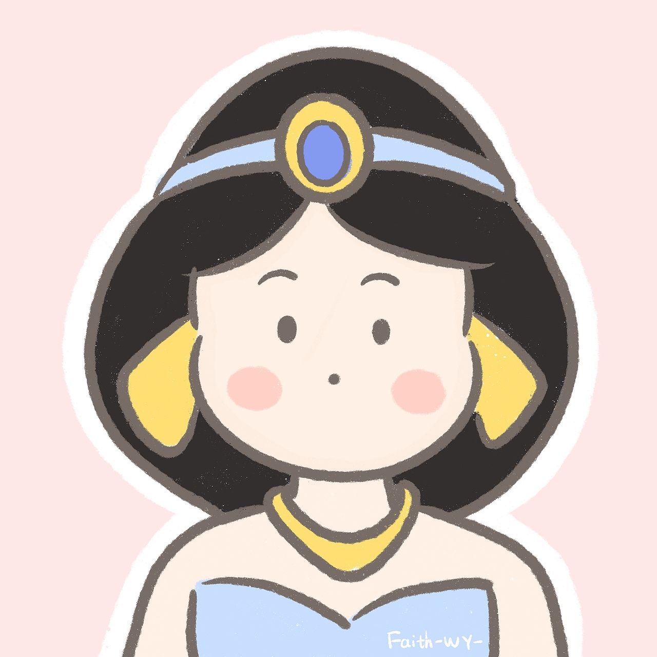 可爱公主头像|插画|儿童插画|子枂w_原创作品-站酷zcool