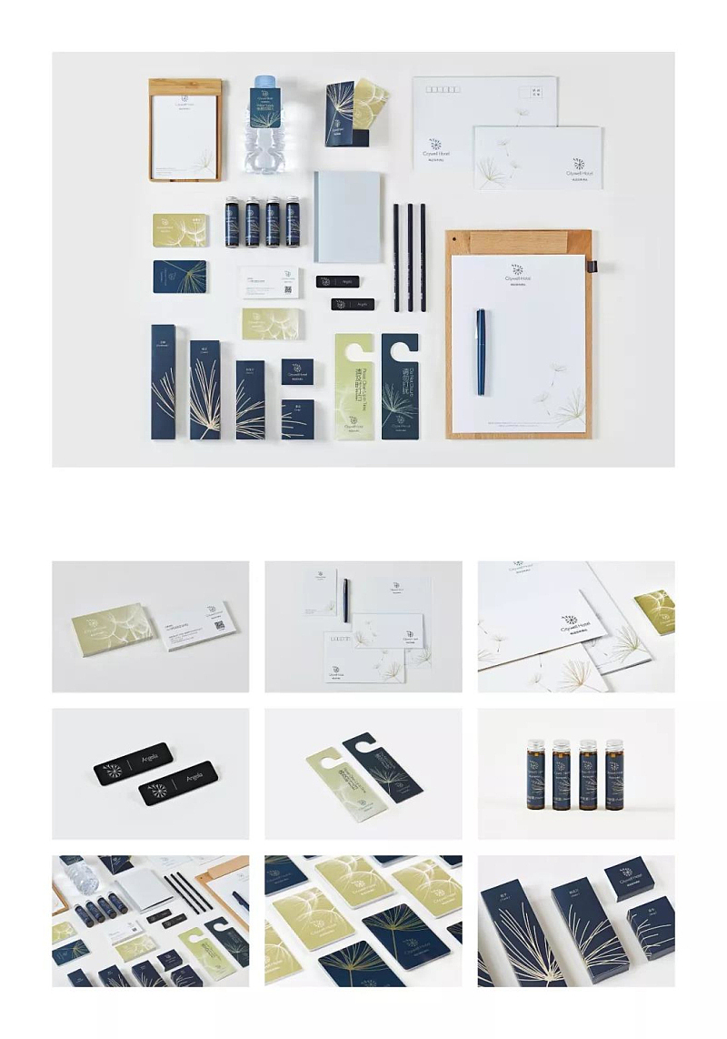 优异奖(专业组品牌形象)
<br>《城适旅休酒店》<br>作者:MC BRAND 美凯成创(中国)<br><br>三十而立四处漂泊的商旅人,每当落脚一处酒店时,渴望的除了身体的放松,也离不开调整步伐,寻求明天的方向。而旅行,即是一场休憩,也是在为接下来的启程蓄力。<br><br>以此原点,MC BRAND 为其塑造了「旅休」的品牌文化:忙碌都市里,城适旅休酒店,是身体放松的休憩点,也是心灵的加油站,好睡眠之外,充电、沉淀、思考,再出发在这里均可体验。视觉创作中,则以蒲公英作旅人,传达客群漂泊、遇土勃发的状态,富有沉淀与璀璨意向的绅士蓝、暖金色为品牌的主色,结合不同形态的蒲公英图形,落地成物料上的优雅细腻,点滴之间汇成了饱满的城适旅休酒店形象。