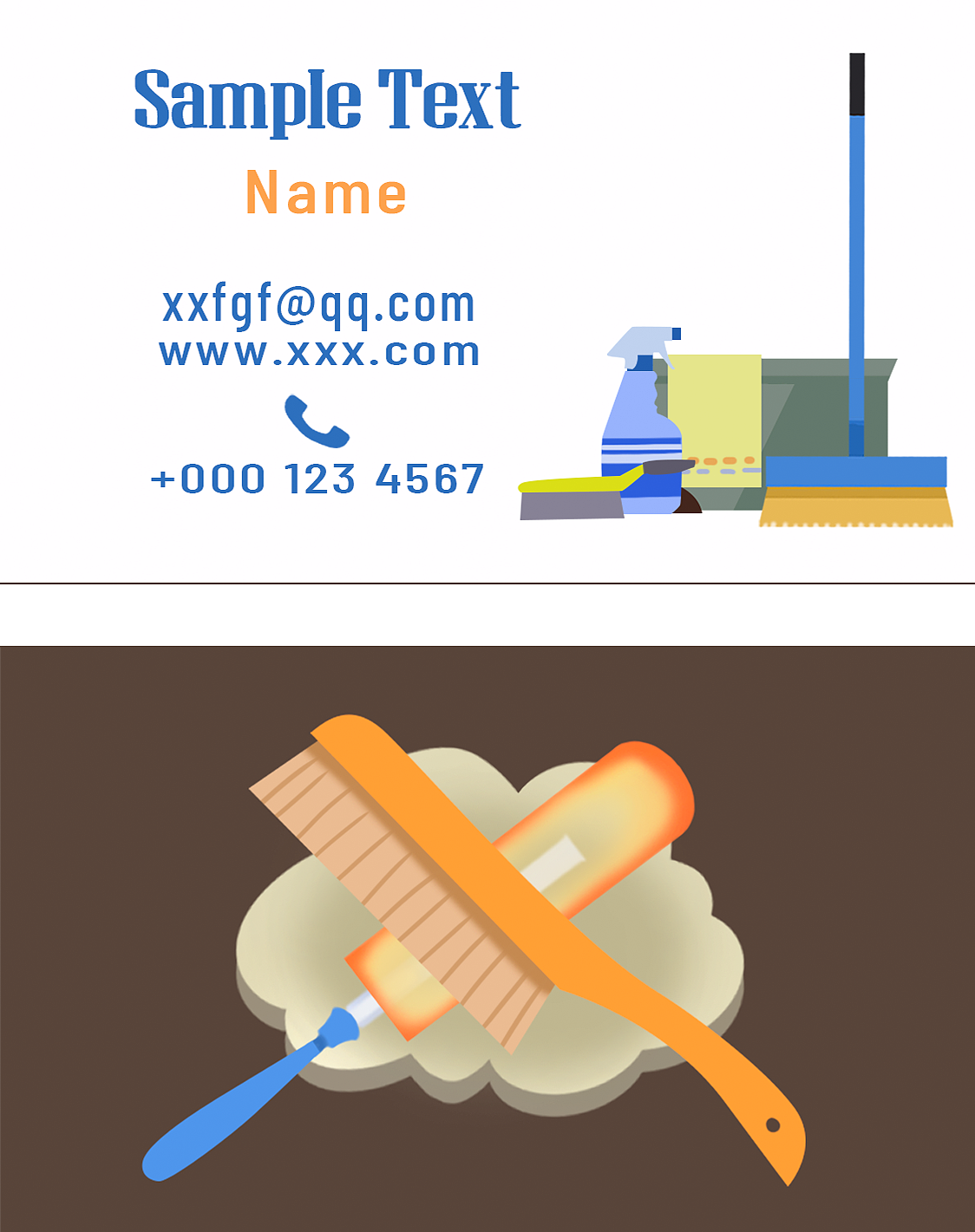 插画之管家名片模板（图ZMjgwMzU2NjY4） - 其他平面 - 站酷设计师晴煖原创素材 - 站酷ZCOOL