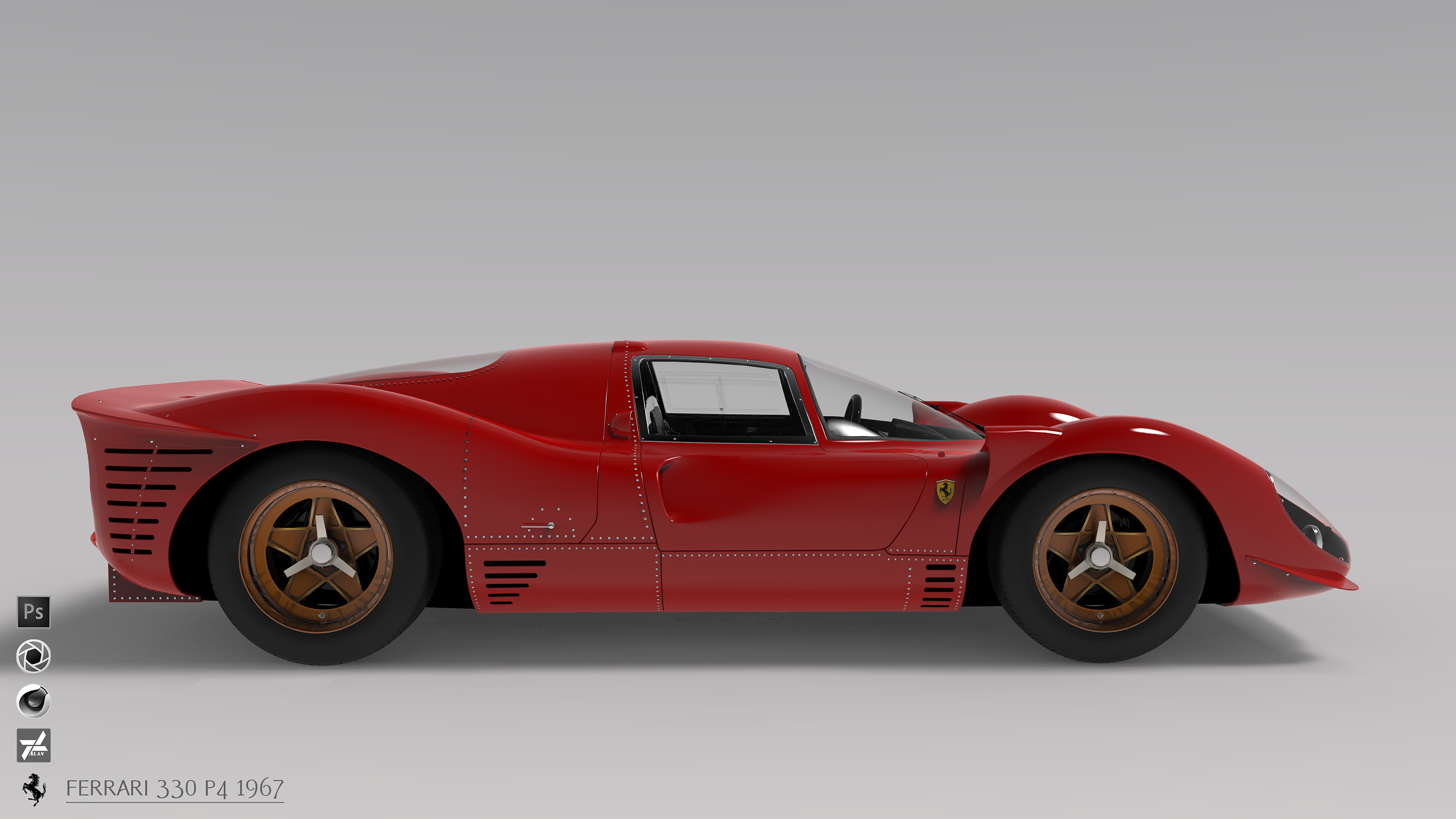 ferrari 330 p4 1967 渲染