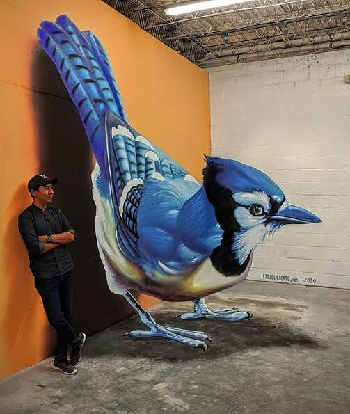 【网红打卡】热门打卡3d立体涂鸦墙绘创作_手绘墙绘_北京街头涂鸦制作