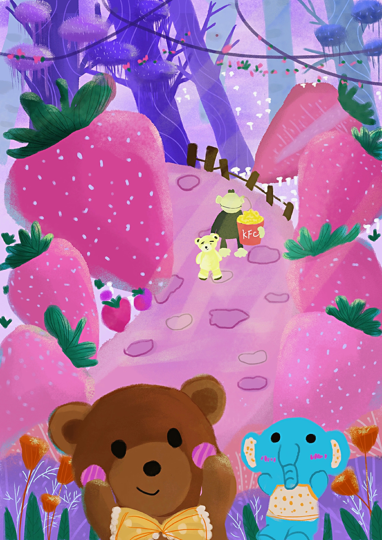 儿童插画—大铁锤与呆呆冬日生活系列（图ZMjQwNTc3OTg4） - 儿童插画 - 站酷设计师飞飞鸟01原创素材 - 站酷ZCOOL