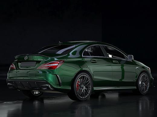 灯光材质练习-Benz CLA45 AMG
