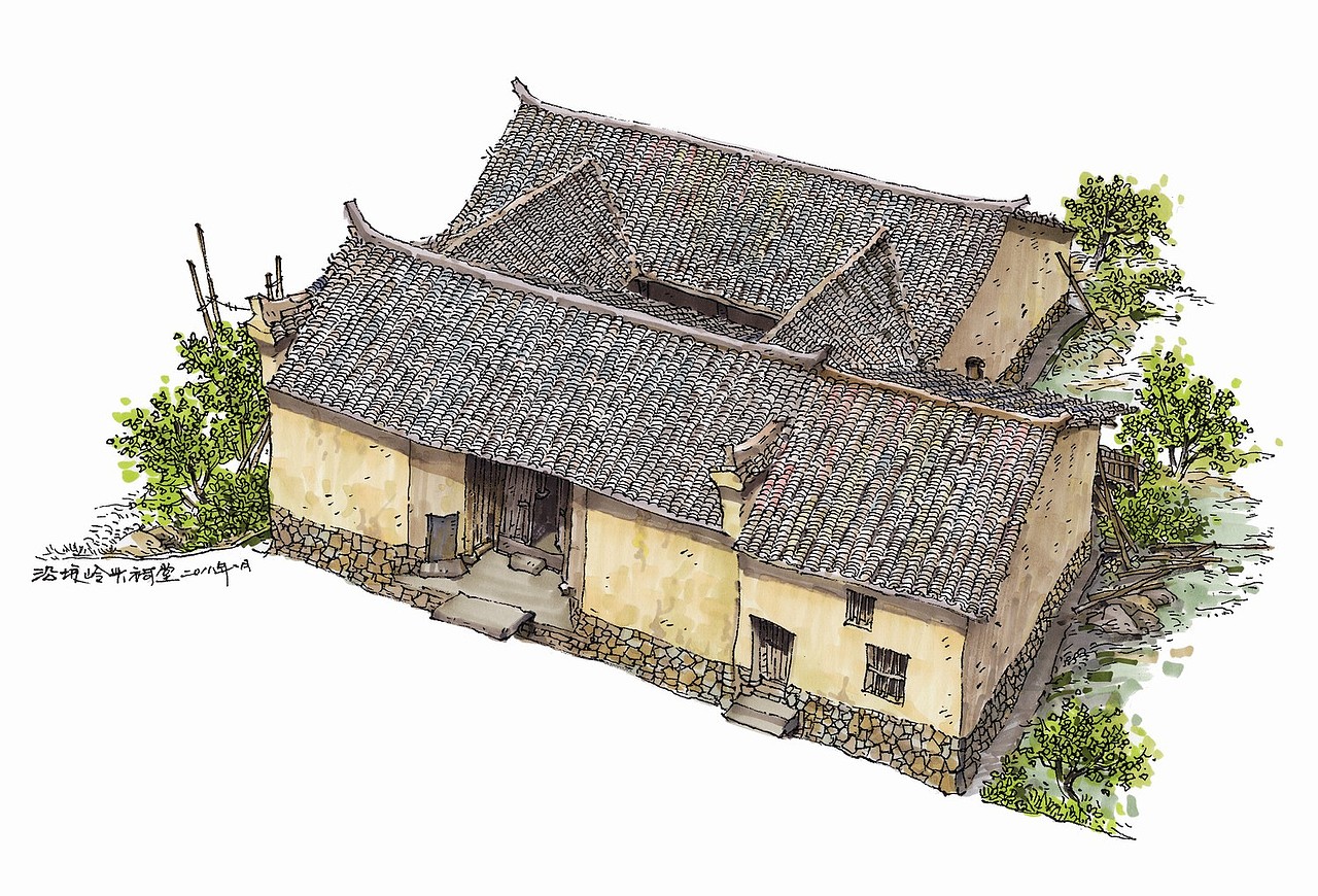 民居古建写生（图ZMTM2MTY0MjI0） - 建筑设计 - 站酷设计师绘聚设计教育原创素材 - 站酷ZCOOL