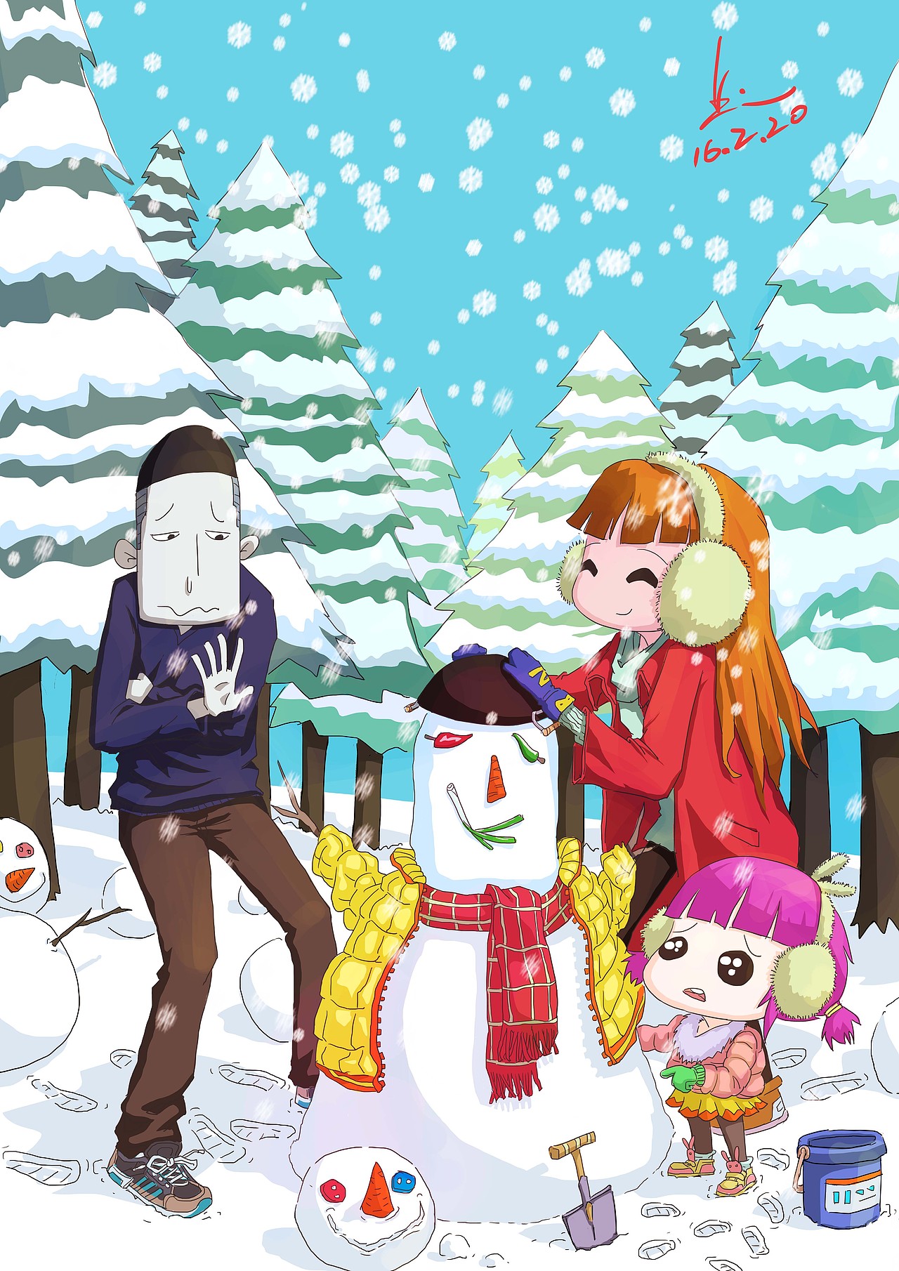 可儿的日常21-没裤子穿的雪人