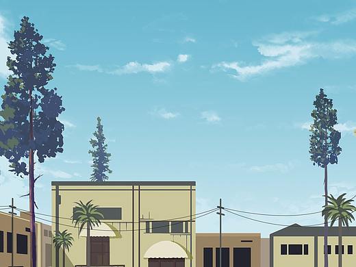 模特背景插画