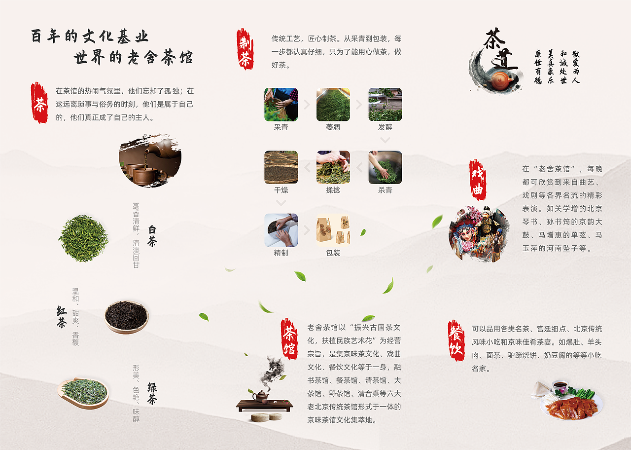 三折页 老舍茶馆