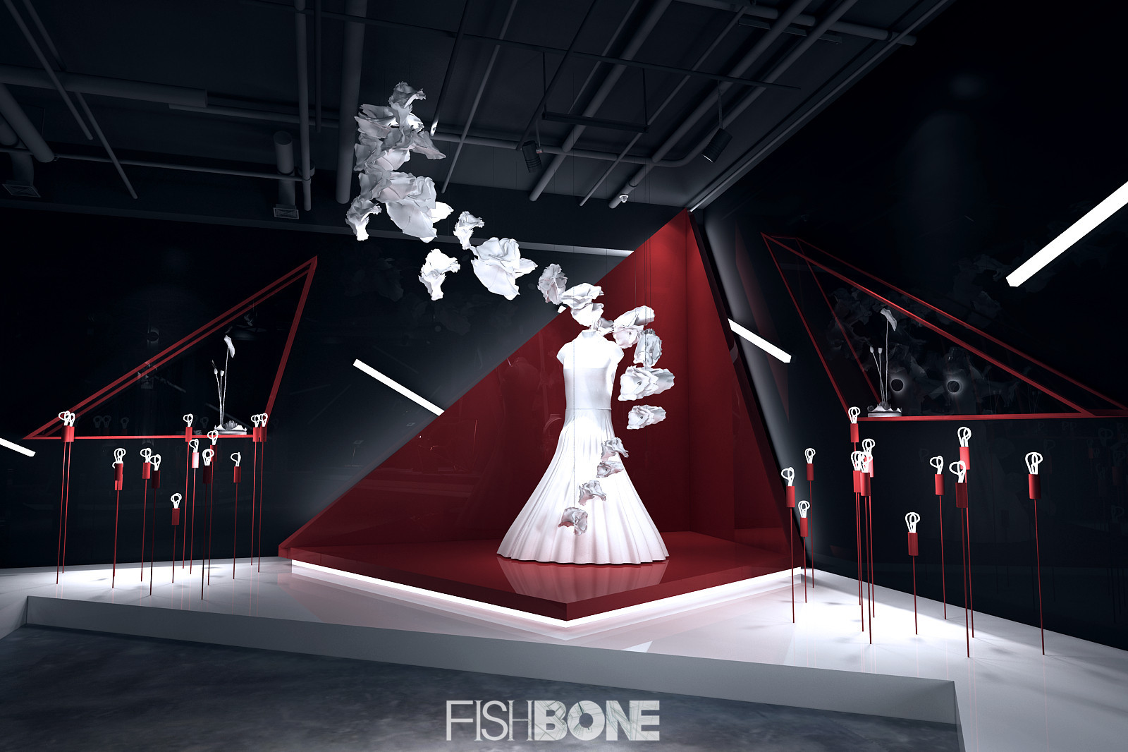 鱼骨设计-婚庆展厅