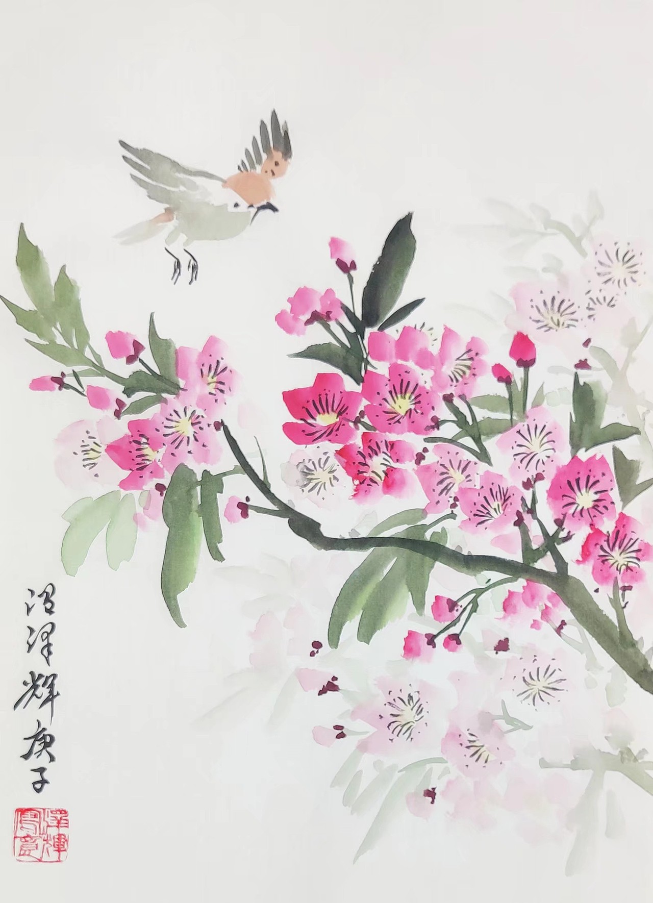 温泽辉水墨画《春天系列》