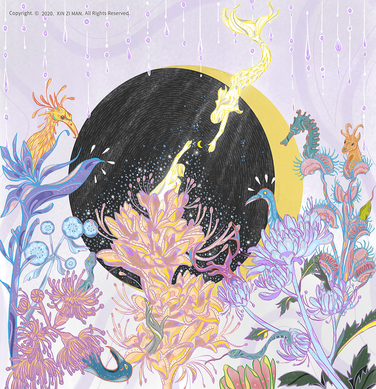 飞鸟集(一)|插画|创作习作|新子漫_原创作品-站酷zcool