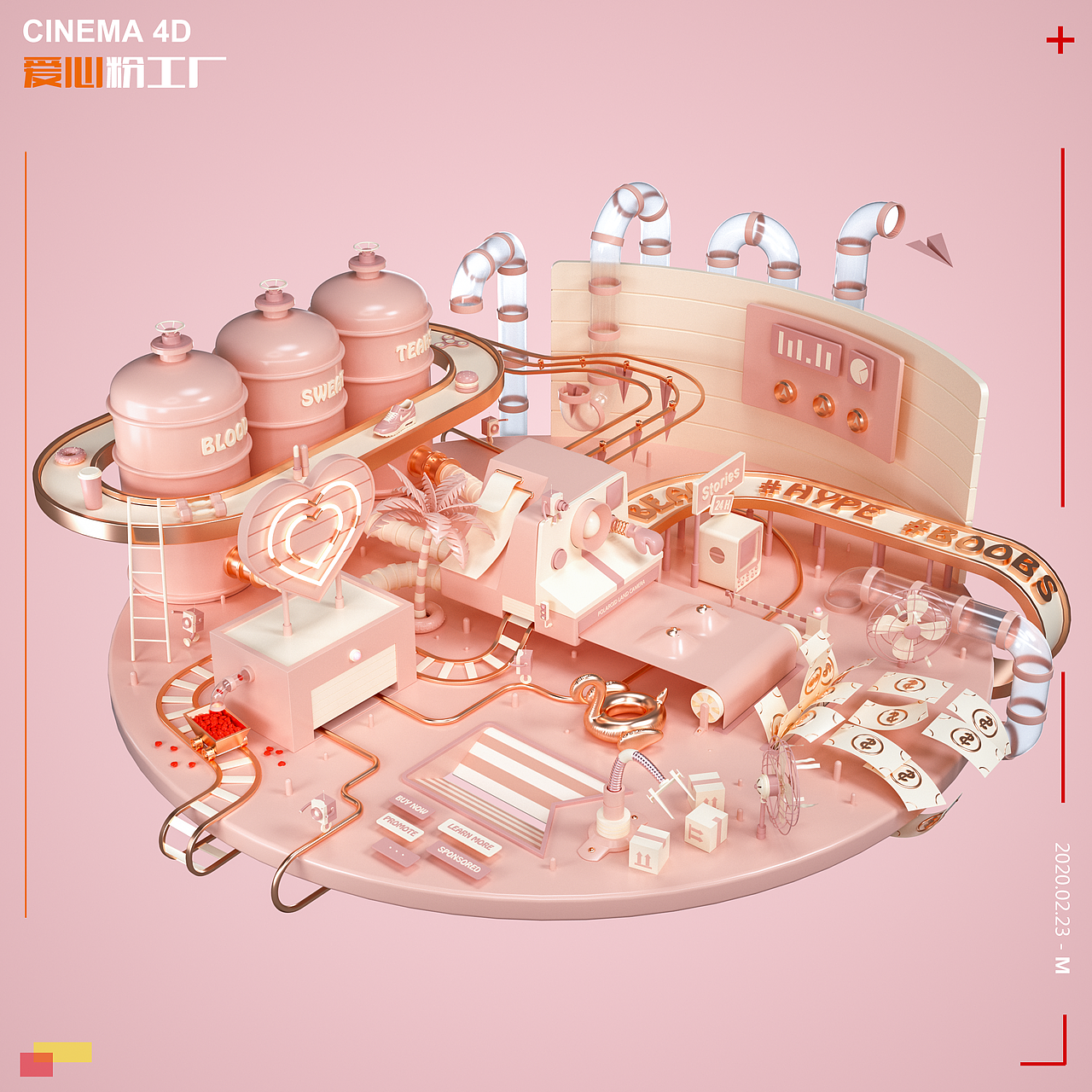 C4D练习作品，这事要从一只蝙蝠说起（图ZMTk2ODA3NDA4） - 场景 - 站酷设计师CMIngs原创素材 - 站酷ZCOOL