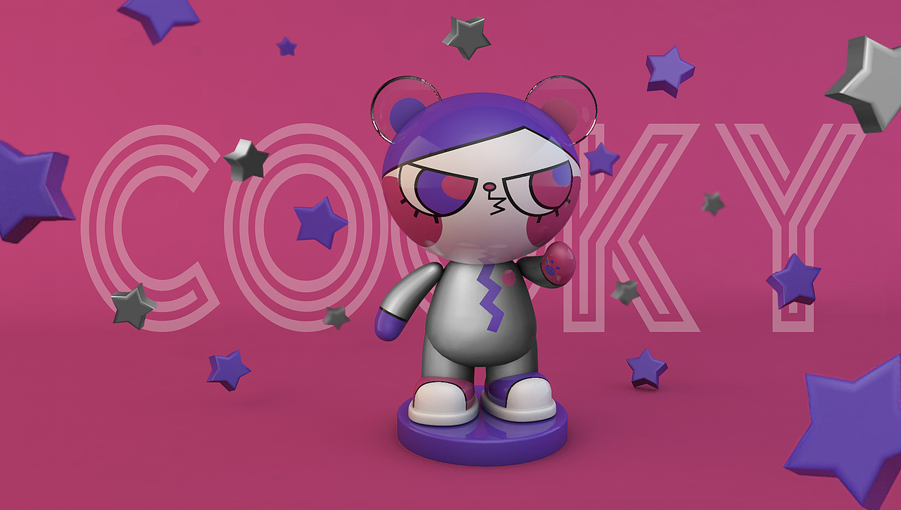 酷奇熊公仔设计和实物展示