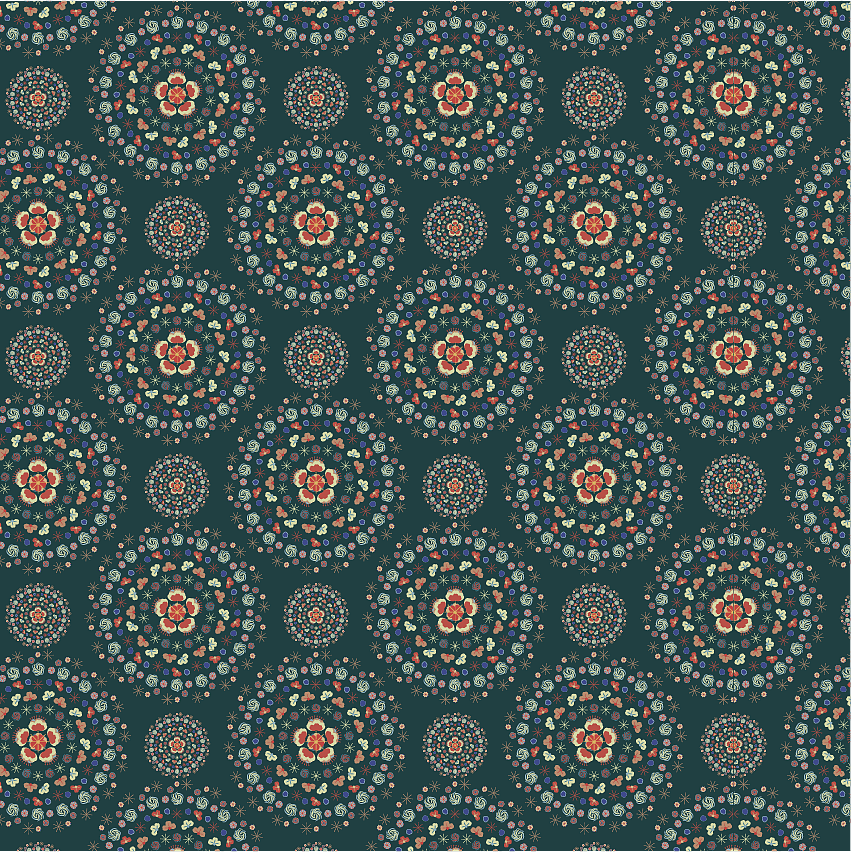 复古腊梅图案设计