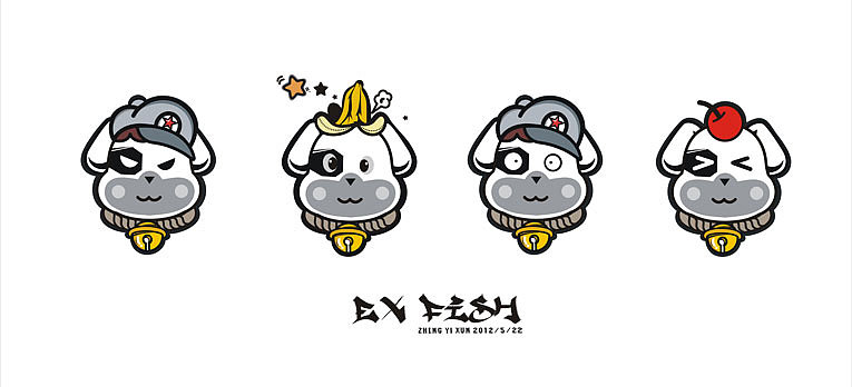 BU小狗插画（部分）（图ZNzg5NTkxNg==） - 新锐潮流插画 - 站酷设计师咸鱼exun原创素材 - 站酷ZCOOL