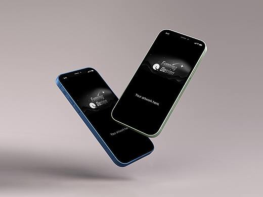 iPhone 12 Mockup 重力场景