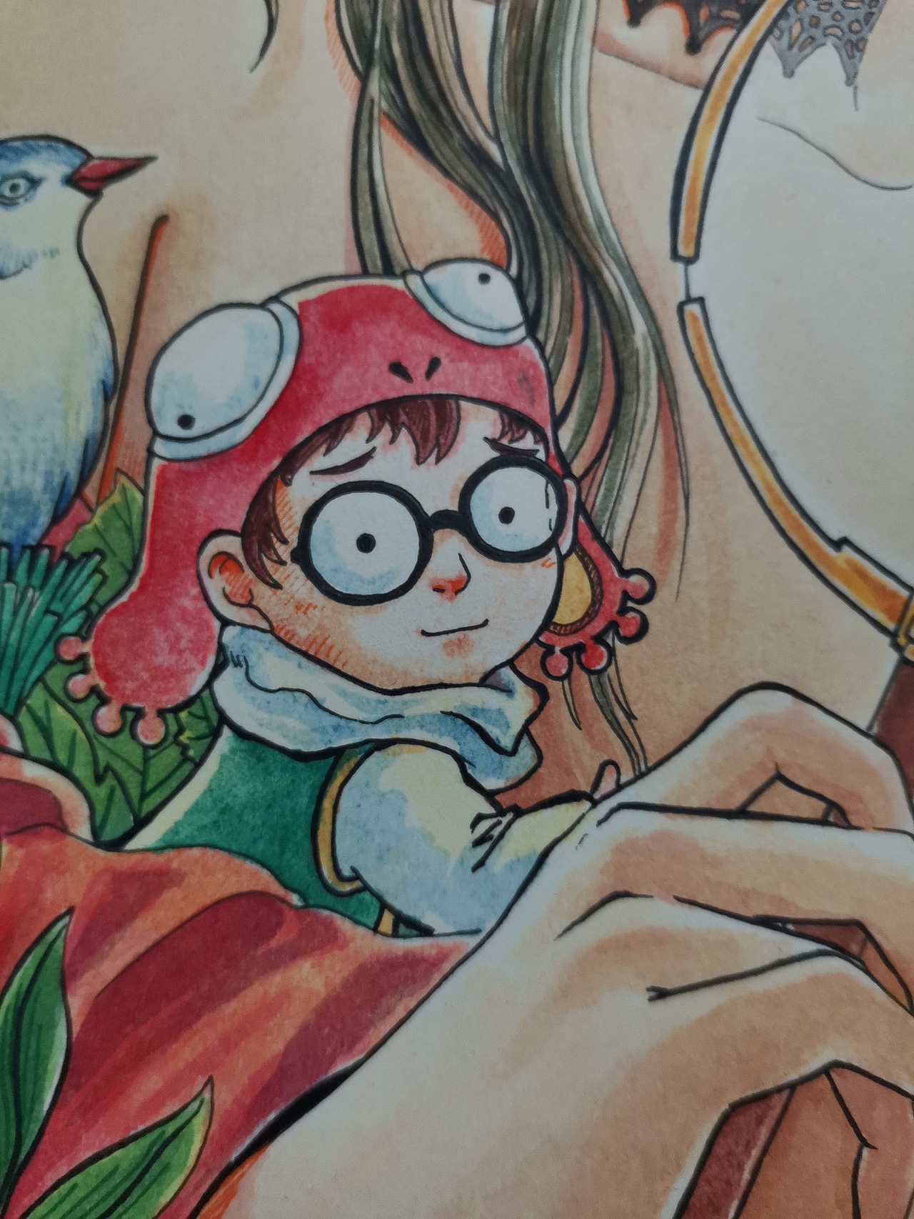 纯手绘-扇子女练习（图ZMzEyNzM0Mjc2） - 绘画 - 站酷设计师花爷爷秦伟原创素材 - 站酷ZCOOL