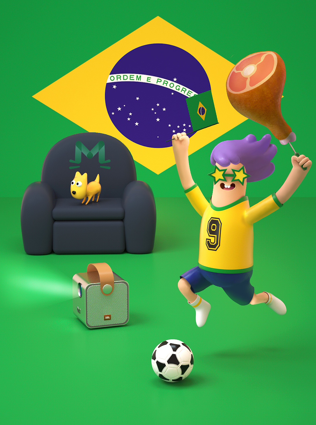 我家客厅是主场～（图ZMTE5Njc1MDM2） - 商业插画 - 站酷设计师二姑不让我乱起名原创素材 - 站酷ZCOOL