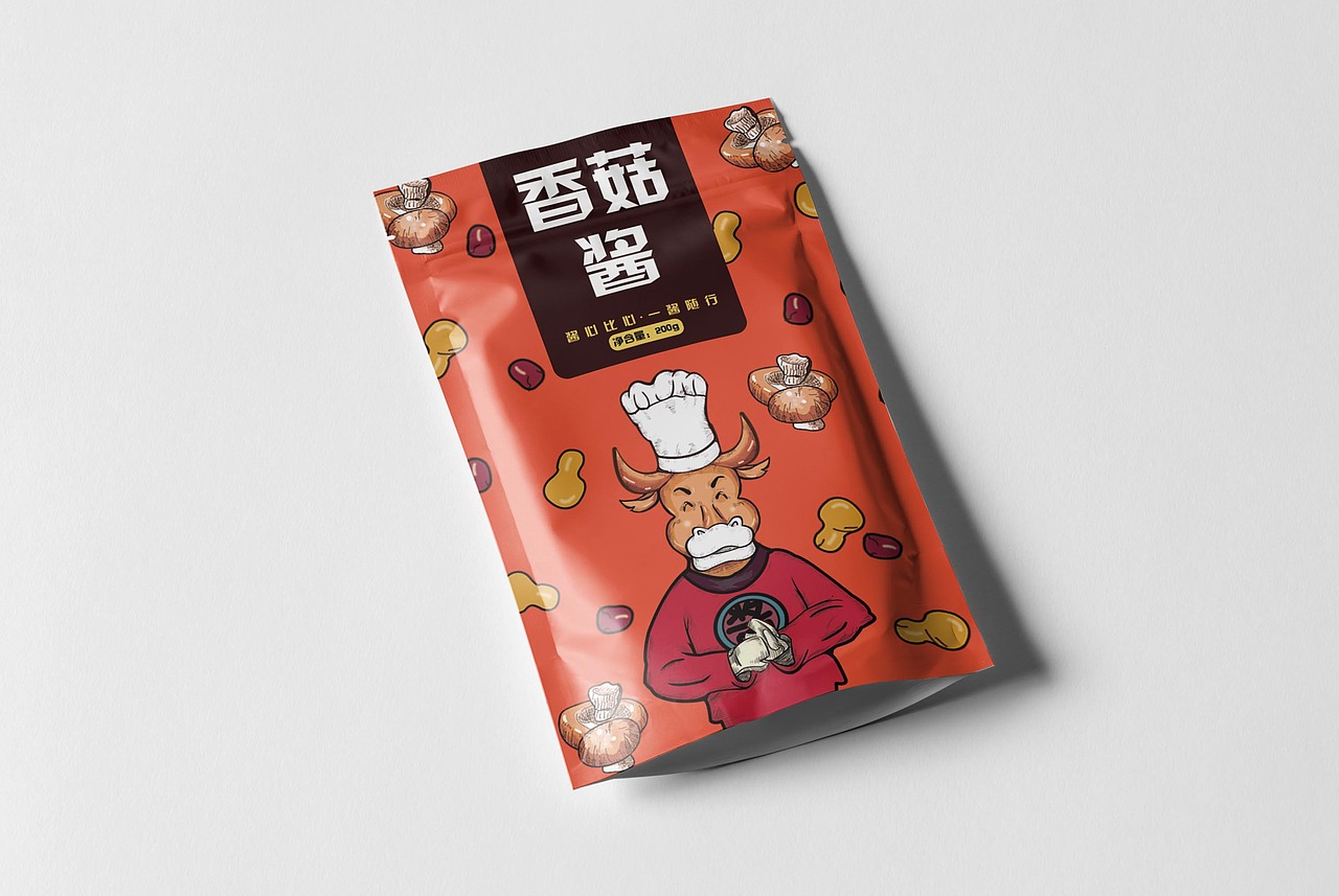 牛肉酱包装插画（图ZMjYzOTkzNDMy） - 商业插画 - 站酷设计师王老板又胖又黑原创素材 - 站酷ZCOOL