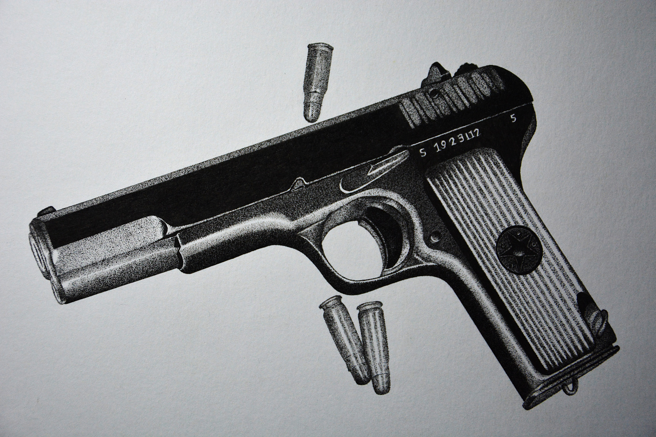 枪--钢笔画|纯艺术|钢笔画|SHXIN - 原创作品 - 站酷 (ZCOOL)